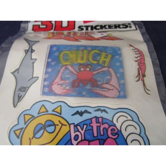 Fantastic Plastic 3D Stickers Extra Bonus Vintage 1983 Gordy Intl Factory Sealed - Picture 2 of 9